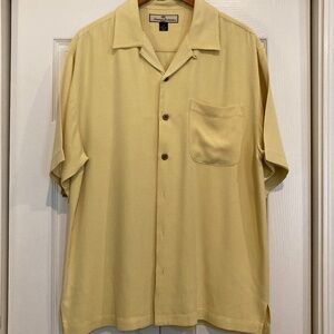 Men's Tommy Bahama Silk Shirt, Medium, Beautiful Yellow